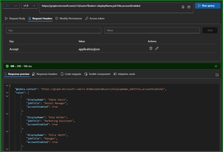 Test Component Example